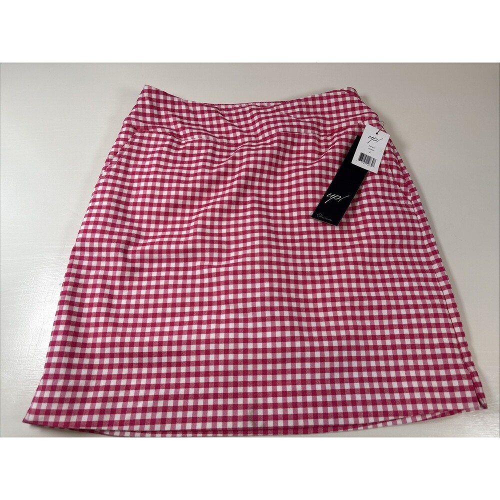 Up! Womens Skort  Pink White Pockets Size 2
